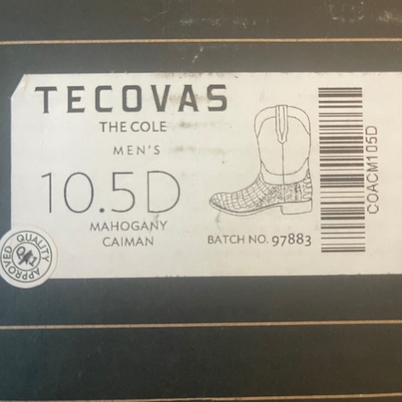 Tecovas Cole Roper Caiman Maghogany 10.5 D - Picture 3 of 6